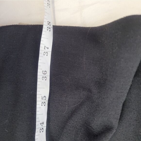 VINTAGE 80s dress collared striped black with pocket M - Picture 12 of 13